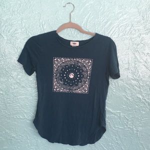 Teal Old Navy Moon Rounded Hem T-Shirt XS